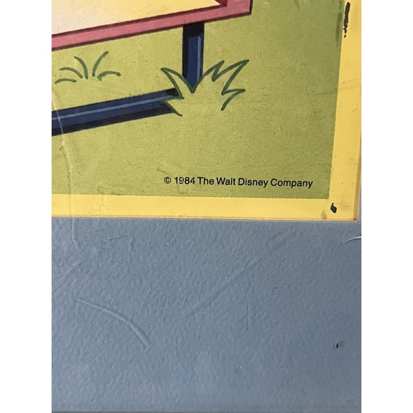 1984 Framed Picture Nursery‎ Mickey Pluto at Park - Disney - Picture 3 of 4